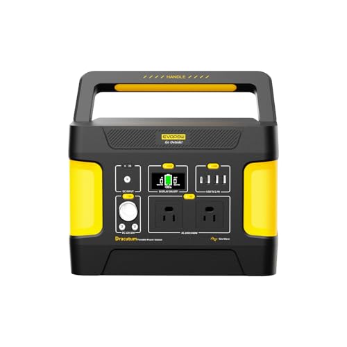 Evopow ポータブル電源 リン酸鉄 大容量 515Wh/160938mAh 出力600W